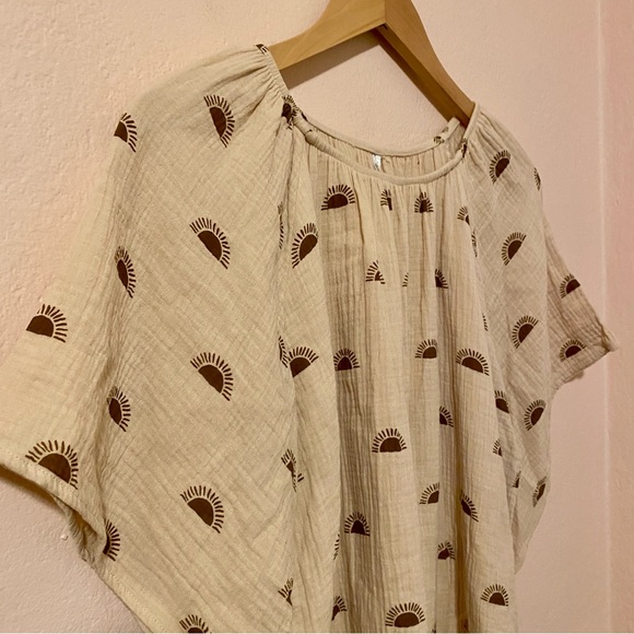 Rylee + Cru Jaime Cotton Dress in Sunset Print Medium - Picture 3 of 9